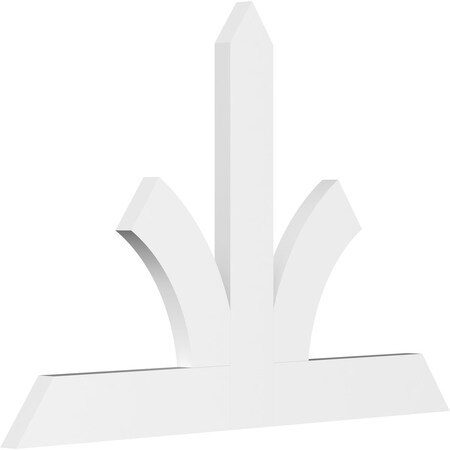 Ekena Millwork Richland Architectural Grade PVC Gable Bracket, 60"W x 40"H x 2"D x 6"F, 16/12 Pitch GBP060X40X0206RIC00